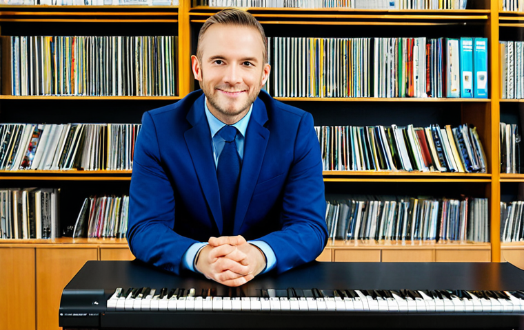 작곡가 자격증 최신 정보 - The Certified Composer**
"A professional composer, fully clothed in a stylish, modern outfit approp...