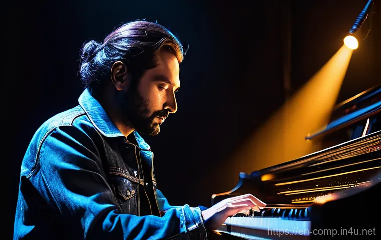 작곡가 자격증 준비생의 일상 - Three diverse music composers (one male, two female, all dressed in contemporary, smart-casual attir...