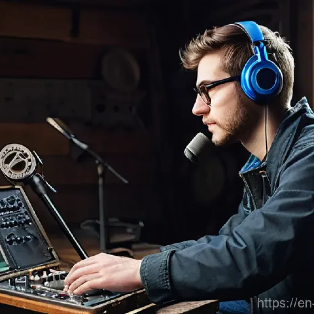 작곡가 자격증과 사운드 디자인 - **Prompt Title: The Artisan of Soundscapes**

    **Description:** A focused young adult, in their l...