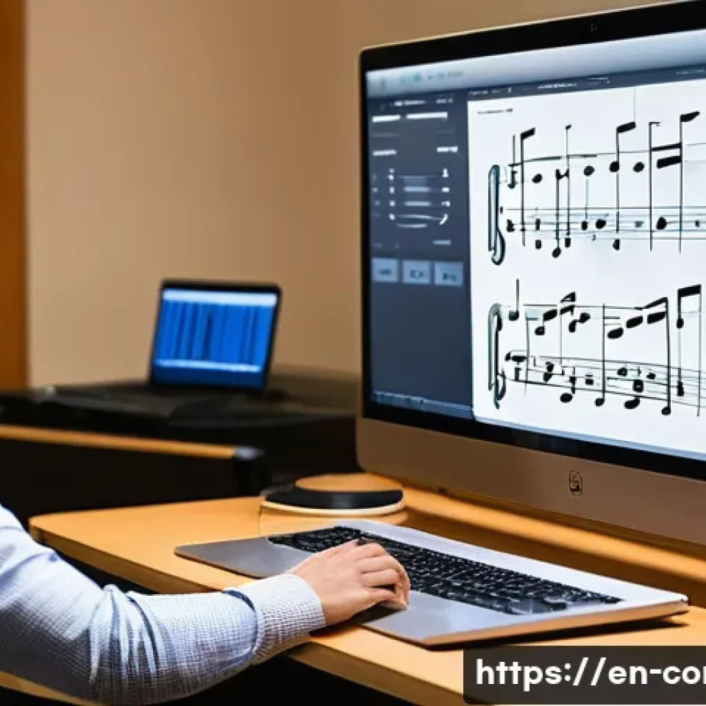작곡가 자격증 준비를 위한 음악 아카데미 - A modern music classroom scene with diverse students attentively learning music theory; detailed clo...